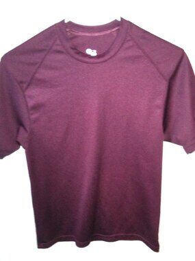 Badger Sport Top Boy's Size Youth Large Maroon Short Sleeves Stretchy